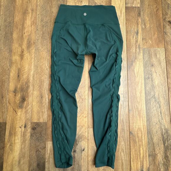 Lululemon‎ High Times Rhythm Pants Women's Size 6 Green Athletic Training 6708 - Picture 1 of 9